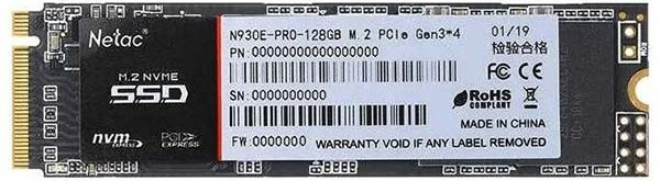 фото Накопитель SSD M.2 2280 Netac NT01N930E-128G-E4X в Перми 128 ГБ