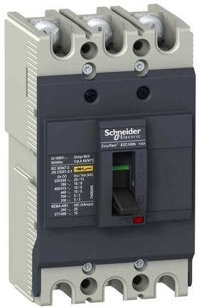 

Автоматический выключатель Schneider Electric EZC100N3075 EasyPact EZC 100N 3P/3T 75A 18кA/380В, EZC100N3075