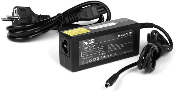 

Адаптер питания для ноутбука TopOn TOP-DE65 Dell 19V 3.34A (4.5x3.0mm) 65W. PN: 043NY4, 05NW44, TOP-DE65