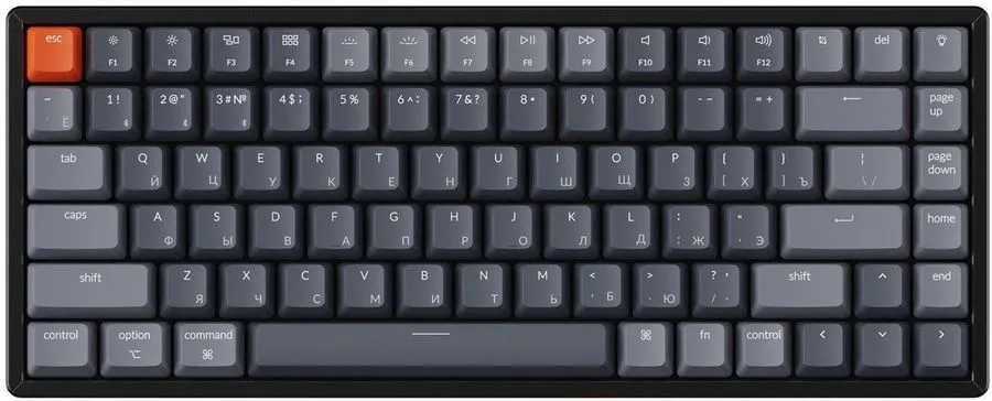 

Клавиатура беспроводная Keychron K2 K2-C2H 84 клавиши, алюминиевый корпус, RGB подсветка, Hot-Swap, Gateron Blue Switch, K2