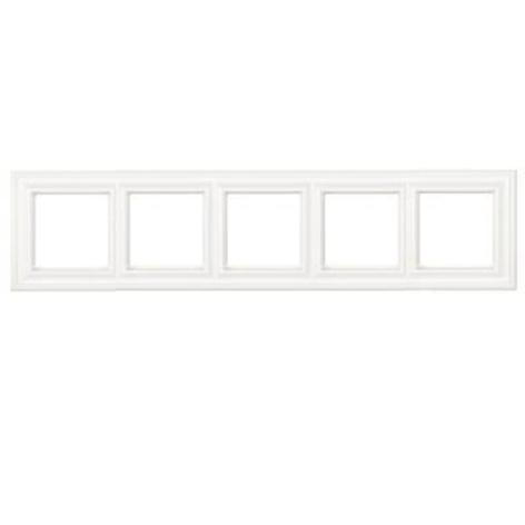 Изображение товара Рамка Jung EPD485WW серия EcoProfi Deco для 5 постов, вертикальная и горизонтальная установка