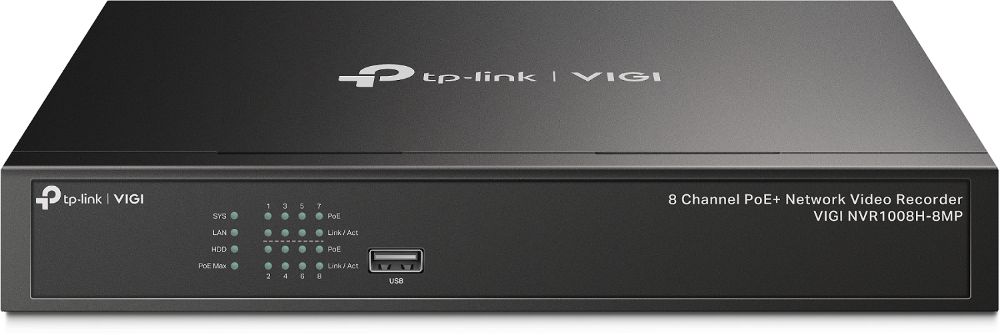 

Видеорегистратор TP-LINK VIGI NVR1008H-8MP 8 Channel PoE Network Video Recorder, H.265+/H.265/H.264+/H.264, Up to 8MP resolution, Decoding capability/, VIGI NVR1008H-8MP