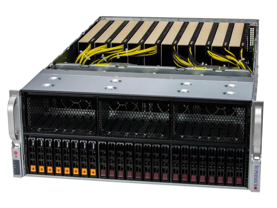 

Серверная платформа 4U Supermicro SYS-421GE-TNRT (2*LGA4677, C741, 32*DDR5 (4800), 24*2.5" NVMe/SATA/SAS HS, 2*M.2, 13*PCIE, 2*10Glan, VGA, 2*USB 3.0), SYS-421GE-TNRT