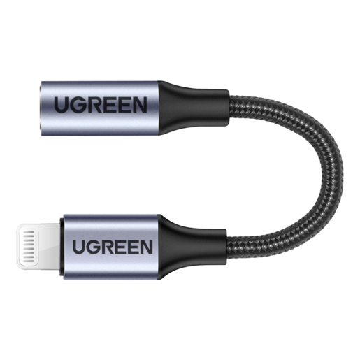 

Кабель интерфейсный UGREEN 30756_ Lightning M/F aluminum shell, 10 см, черный, 30756_
