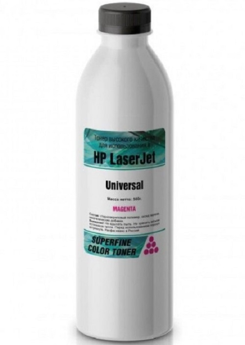 

Тонер SF-UM-500 Тонер HP Color LJ Universal бутылка 500 гр Magenta SuperFine, SF-UM-500