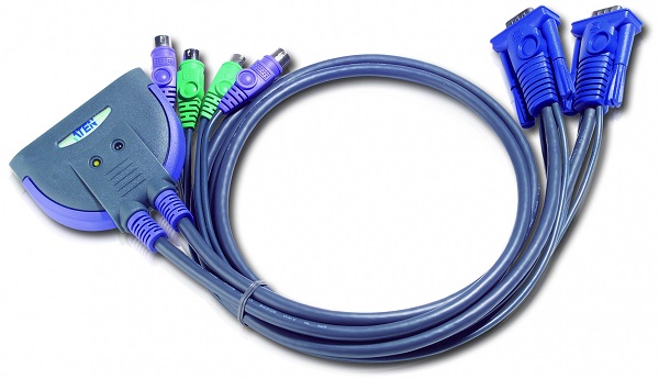 

Коммутатор Aten CS62S-AT 2-портовый, PS/2, VGA, кабельный, 0.9м, CS62S-AT