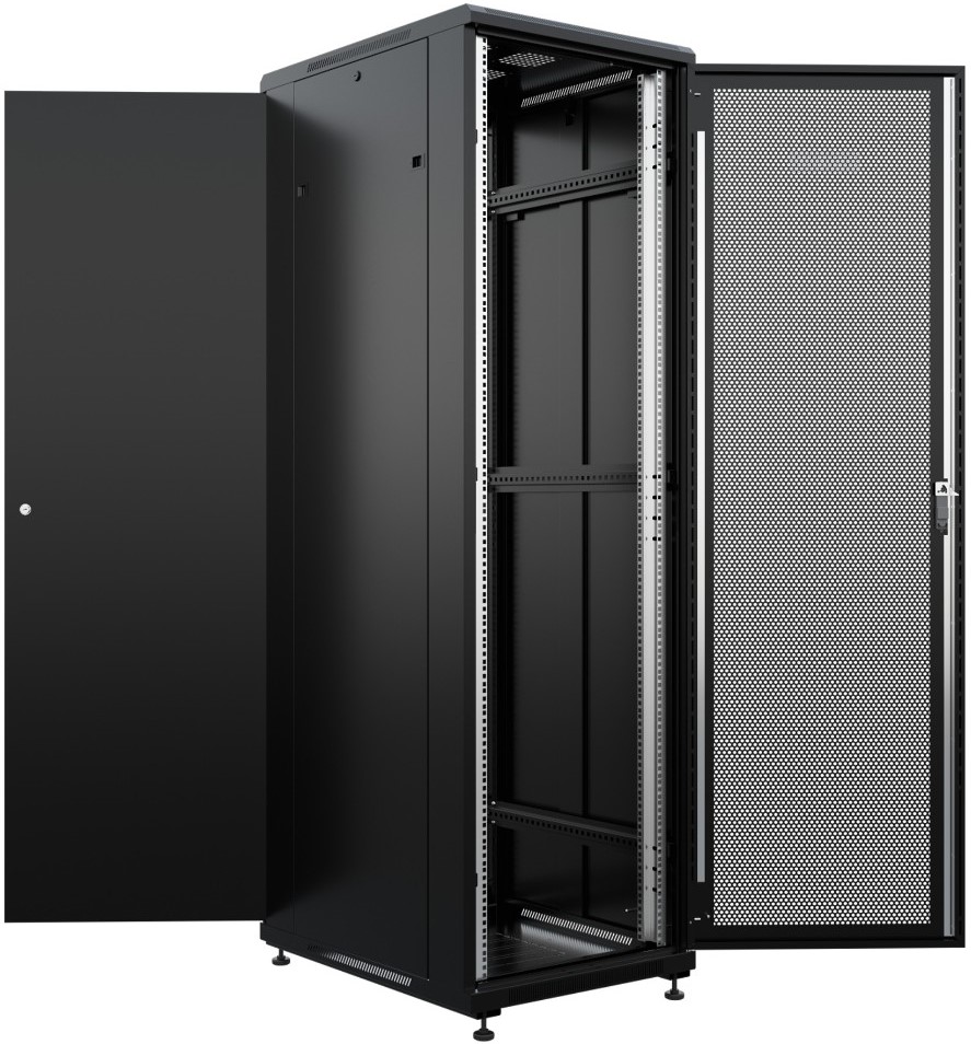 

Шкаф Бастион SKAT TB-22R680PF-B напольный универсальный 22U 600х800мм, дверь перфорированная, SKAT TB-22R680PF-B