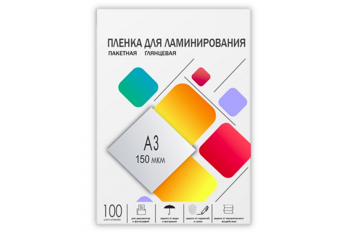 

Пленка ГЕЛЕОС LPA3-150 для ламинирования, А3, 303х426, 100шт, 150 мкм, LPA3-150