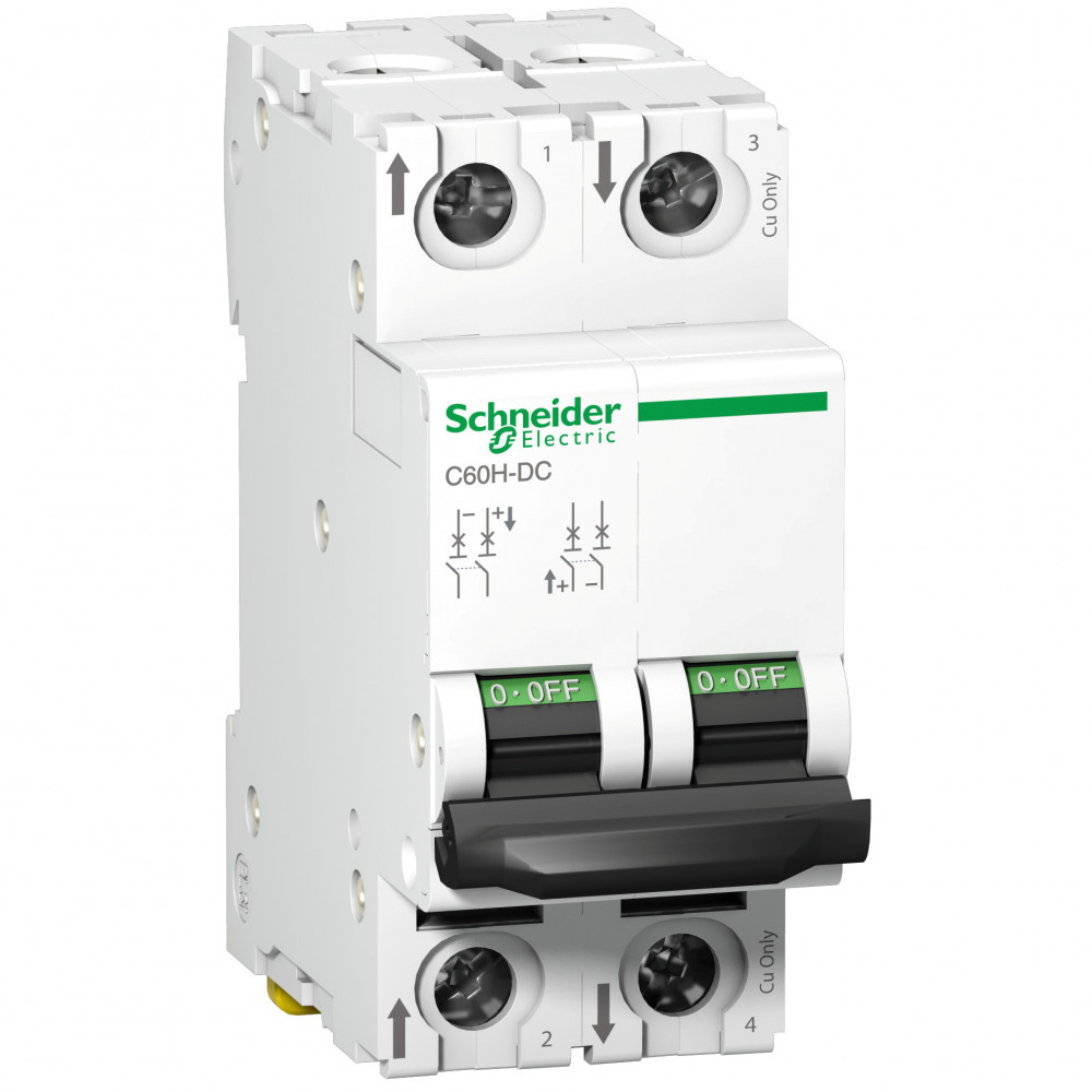 

Автоматический выключатель Schneider Electric A9N61531 Acti 9 C60H-DC 2P 16A (C) 500В DC, A9N61531