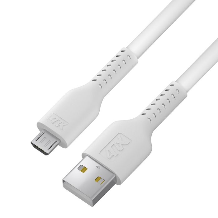 

Кабель интерфейсный USB 2.0 4PH 4PH-R90066 1.0m MicroUSB, белый ПВХ, 4PH-R90066