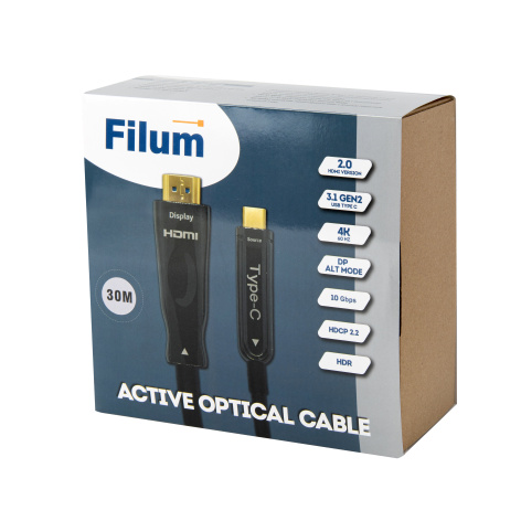фото Активный оптический кабель Filum FL-AOC-USB-C-HDMI2.0-30M в Екатеринбурге