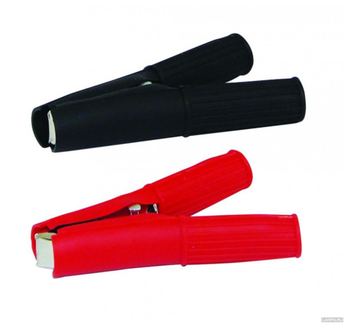 Изображение товара Зажим Rexant 16-0016 электромеханический крокодил 30А 75мм с изоляцией