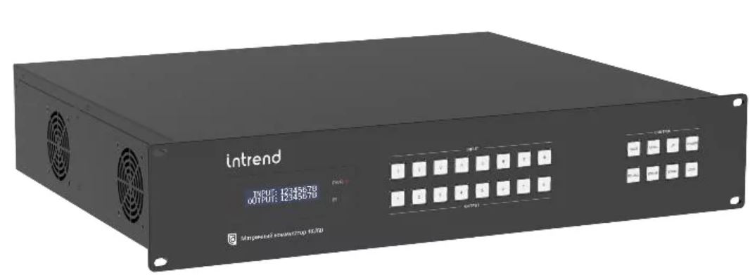 

Шасси INTREND ITMMT4-8x8 матричного коммутатора 8x8 4-портовые модули, поддержка 4K60, 2 блока питания, ITMMT4-8x8