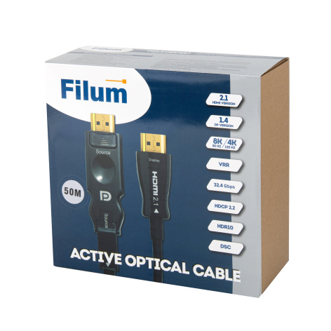 фото Активный оптический кабель Filum FL-AOC-DP1.4-HDMI2.1-50M в Санкт-Петербургe