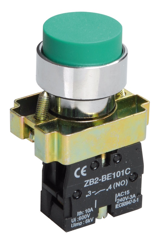

Кнопка управления IEK BBT70-BL-K06 LAY5-BL31 без подсветки зеленая 1NO, BBT70-BL-K06