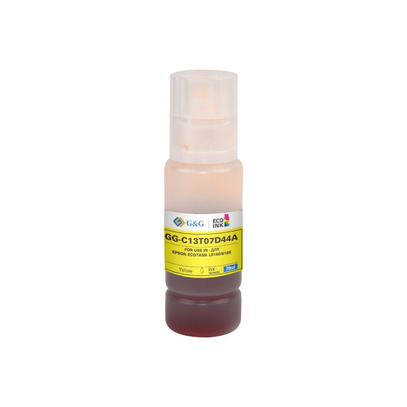 

Чернила G&G GG-C13T07D44A желтые для Epson (70мл), GG-C13T07D44A