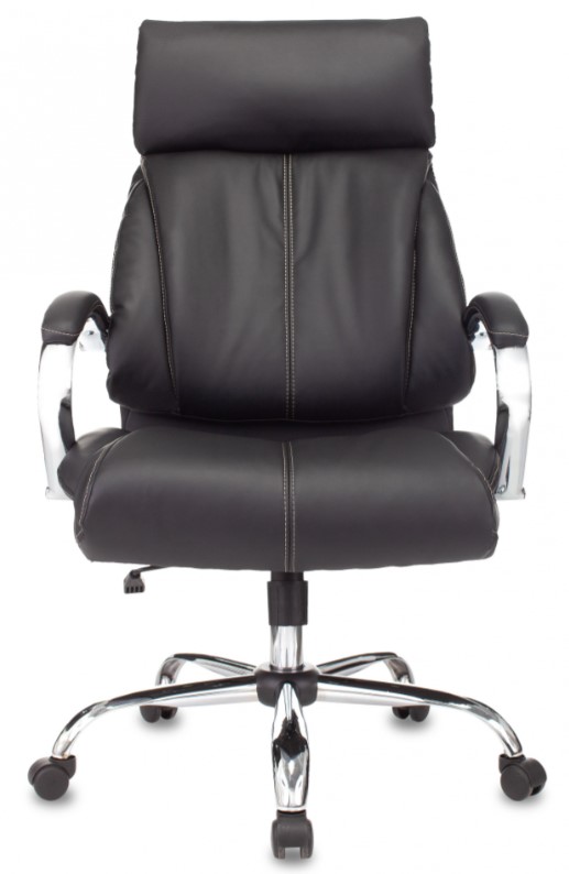 

Кресло Бюрократ T-9904NSL руководителя, цвет черный Leather Venge Black искусственная кожа, крестовина металл хром, T-9904NSL