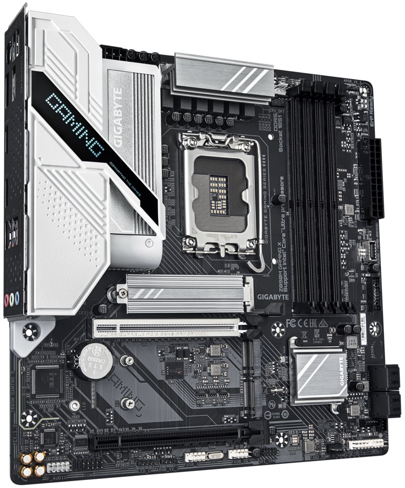 

Материнская плата mATX GIGABYTE Z890M GAMING X (LGA1851, Z890, 4*DDR5 (8800), 4*SATA 6G RAID, 3*M.2, PCI-E, 2.5Glan, 3*USB 3.2, 2*USB 2.0, HDMI/2*DP), Z890M GAMING X