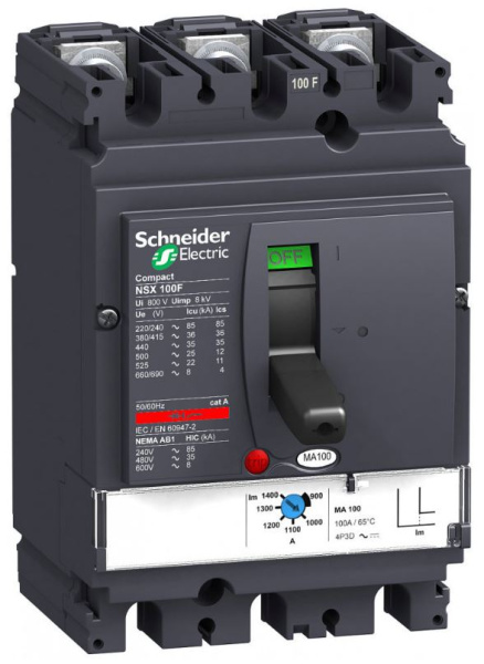 Изображение товара Автоматический выключатель Schneider Electric LV429740 690 В 100 А магнитный