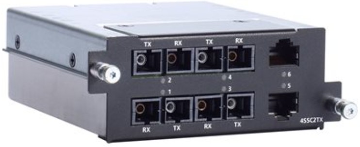 

Коммутатор MOXA RM-G4000-4SSC2TX модульный 4 single-mode 100BaseFX ports with SC connectors, 2*10/100BaseT(X) ports, RM-G4000-4SSC2TX