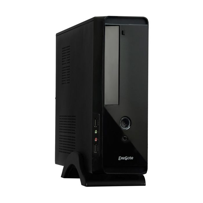 

Корпус mATX Exegate MI-209 Desktop, miniITX, без БП, 2*USB, аудио, черный, MI-209