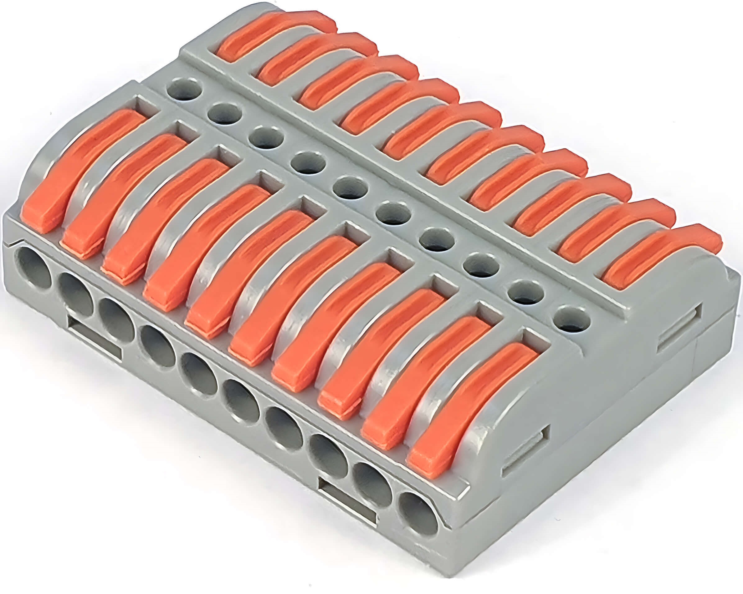 

Клемма соединительная Cabeus MX223-10 универсальная проходная 10 полюсов с рычагом 0,08-2,5/4,0 (1шт), MX223-10