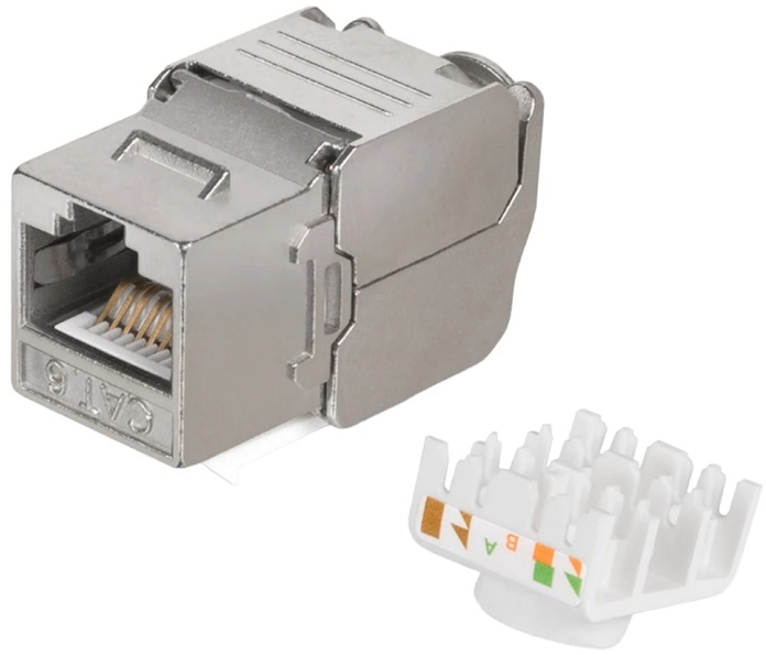 

Модуль Keystone RJ45 FTP Cabcoil KEYJ-45-C6-SH-180-T категория 6, угол 180 градусов, заделка без инструмента, экранированный, KEYJ-45-C6-SH-180-T