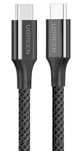 

Кабель UGREEN L502 35203_ USB-C to USB-C PD Fast Charging Braided Cable 5A Max. длина: 0,5м. цвет: черный, L502