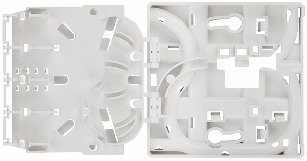 Изображение товара Розетка Lanmaster LAN-DRF-4SC/SB-WH внешняя с 4 разъемами