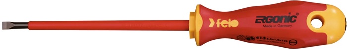 

Отвертка диэлектрическая Felo 41305590 Ergonic плоская шлицевая 5,5X1,0X125, 41305590