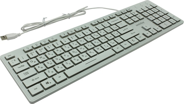 

Клавиатура SmartBuy ONE 305 SBK-305U-W с подсветкой, USB, белая, ONE 305