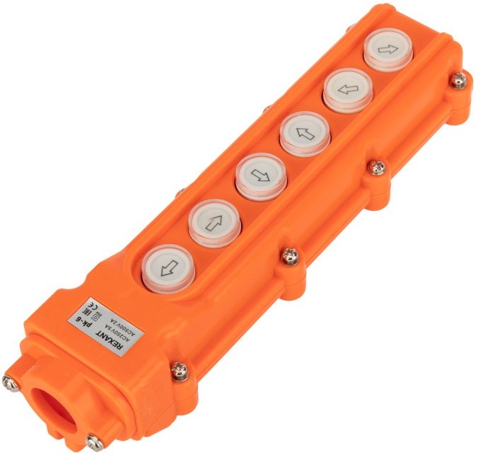 

Пост кнопочный Rexant 36-9212 ПK-6 на 6 кнопок IP54, 36-9212