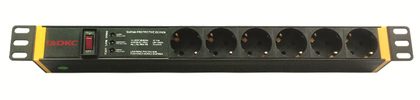 фото Блок розеток 19", 6 розеток DKC R519SH6OPSHSP в Казани