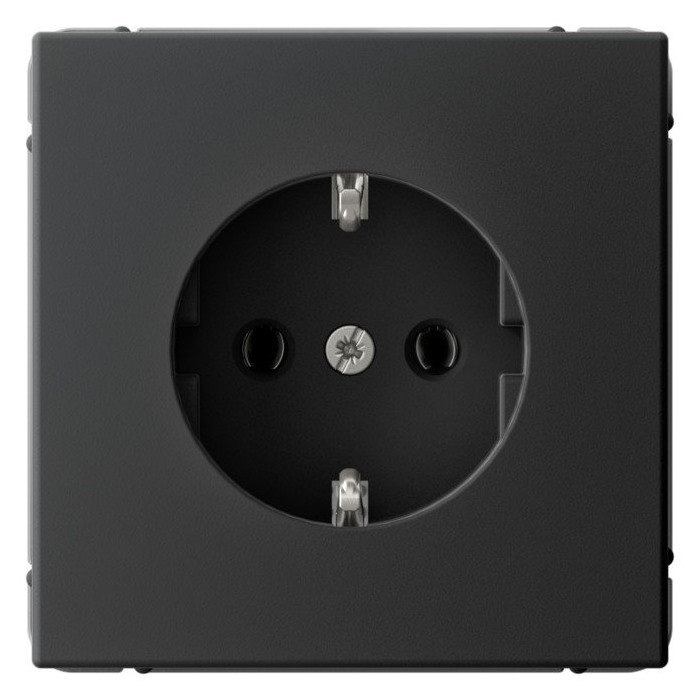 

Розетка с заземлением Systeme Electric GAL001043 ArtGallery 16А, механизм, Карбон, GAL001043