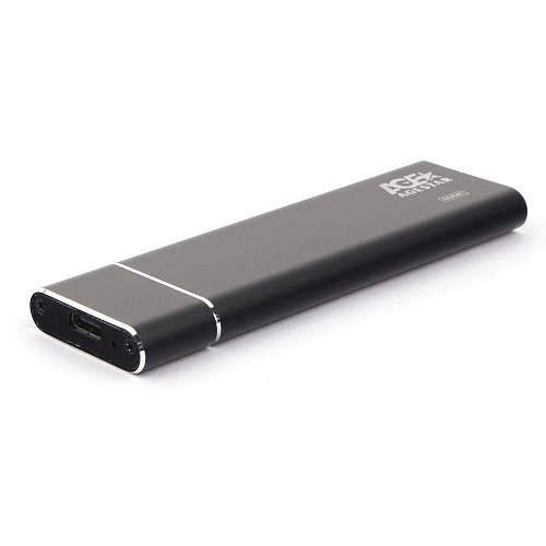

Внешний корпус AgeStar 31UBNV5C для M.2 NVME (M-key), USB 3.1 Type-C, алюминий, черный, 31UBNV5C