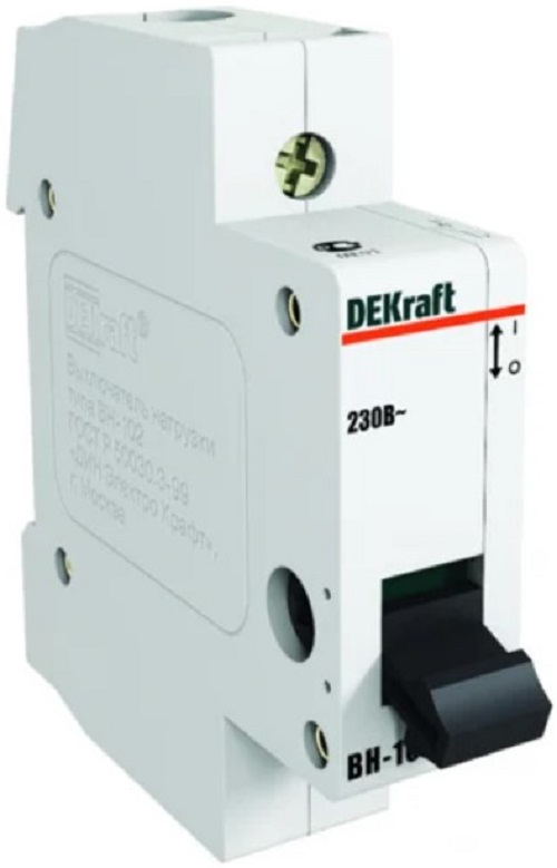 

Выключатель-разъединитель DEKraft 17004DEK 1Р 100А ВН-102, 17004DEK