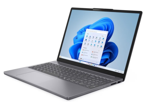 фото Ноутбук Lenovo IdeaPad Slim 3 15IRH10 15.3" (Intel Core i5, 16Гб DDR5, SSD 512 Гб, UHD Graphics, Без ОС) Серый [83K100MLLK]
