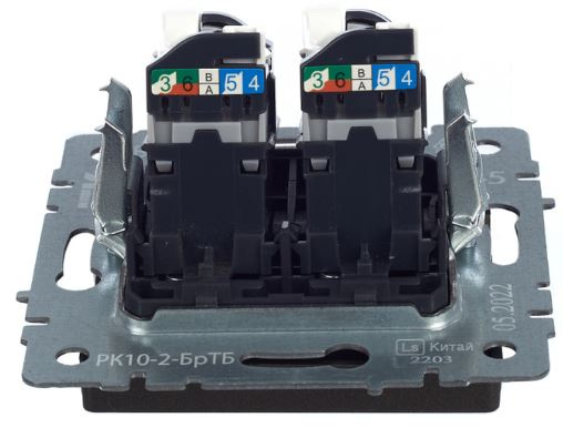 фото Розетка компьютерная двойная IEK BR-K20-1-K45 в Красноярске