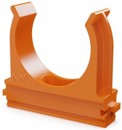 Изображение товара Клипса Промрукав PR13.0116 для крепления труб ПВХ и гофрированных