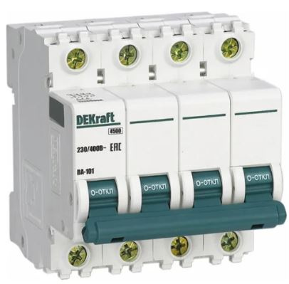 Изображение товара Автоматический выключатель DEKraft 11143DEK серии ВА-101 для защиты кабельных линий 50 А