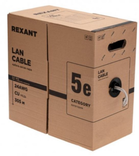 фото Кабель витая пара F/UTP 5e кат. 4 пары Rexant 01-0152-R в Уфе