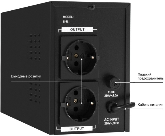 фото Источник бесперебойного питания  Exegate SineTower SN-600.LCD.AVR.2SH в Уфе