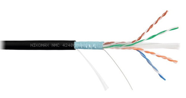 фото Кабель витая пара F/UTP 6 кат. 4 пары NikoMax NMC 4240C-BK в Екатеринбурге