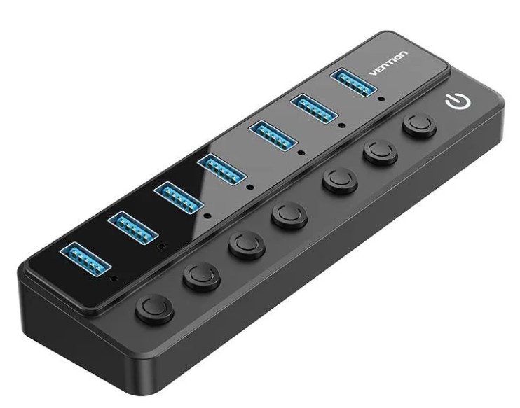 

Концентратор Vention CHXB0 OTG USB 3.0 на 7 портов черный, CHXB0