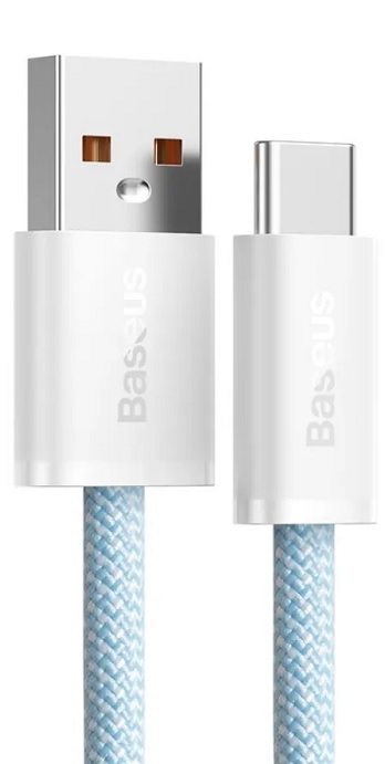 

Кабель интерфейсный Baseus CALD000703 Dynamic Series Fast Charging Data USB to Type-C 100W 2m Blue (передача данных, 5А, питание устройств, обмотка ка, CALD000703
