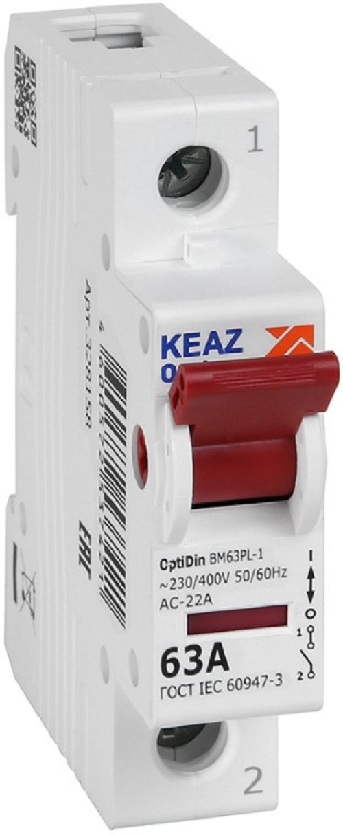 

Рубильник КЭАЗ 328158 OptiDin BM63PL-163-УХЛ3, 328158