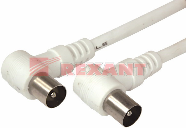 Изображение товара Кабель Rexant 18-0112 TV Plug 1.5М Угловой Белый