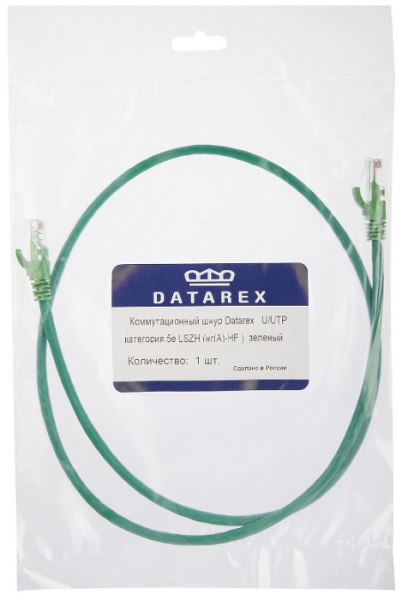 фото Кабель патч-корд U/UTP 5e кат. 1м Datarex DR-181207 в Екатеринбурге