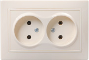 фото Розетка двухместная без заземления IEK ERK20-K33-10-K