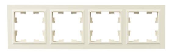 

Рамка четверная IEK BR-M42-K10 BRITE РУ-4-БрКр Бежевый, BR-M42-K10